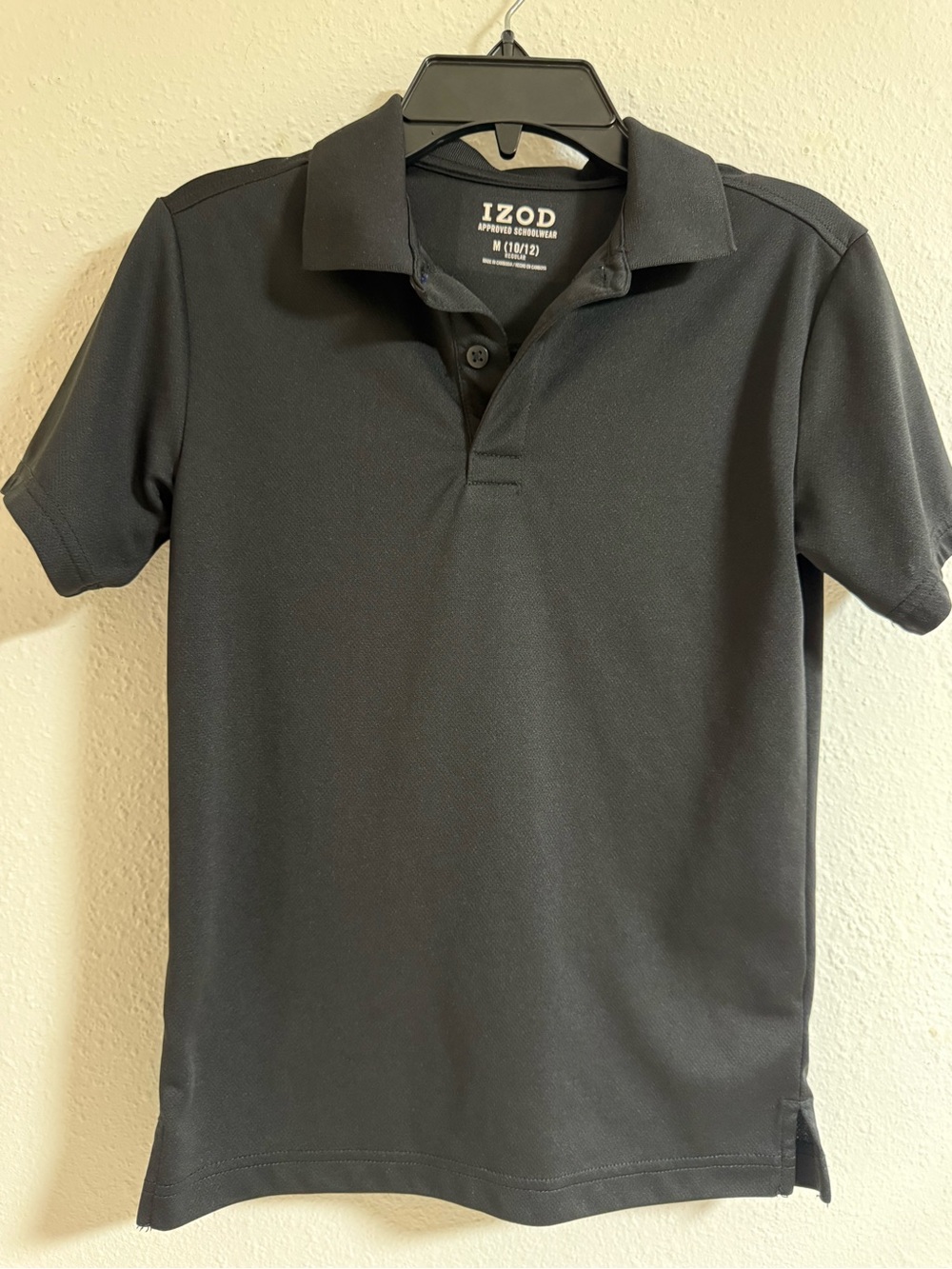 Izod Black Short-Sleeve Polo Shirt
